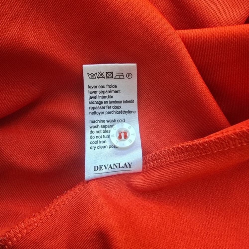 Lacoste Sport Mens Orange Tipped Collar Polo Shirt Size 8 FC‎ 5962 - Picture 11 of 13